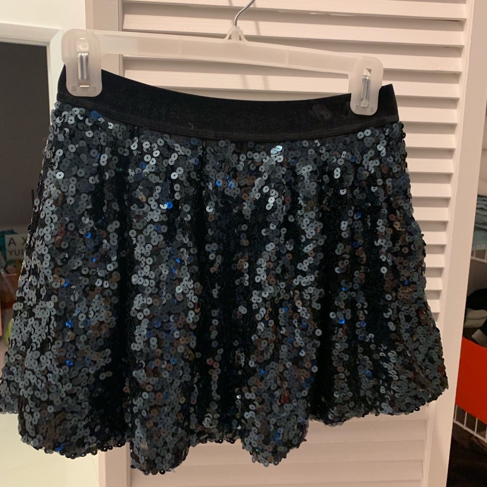 Juicy couture velvet and sequin black skirt
